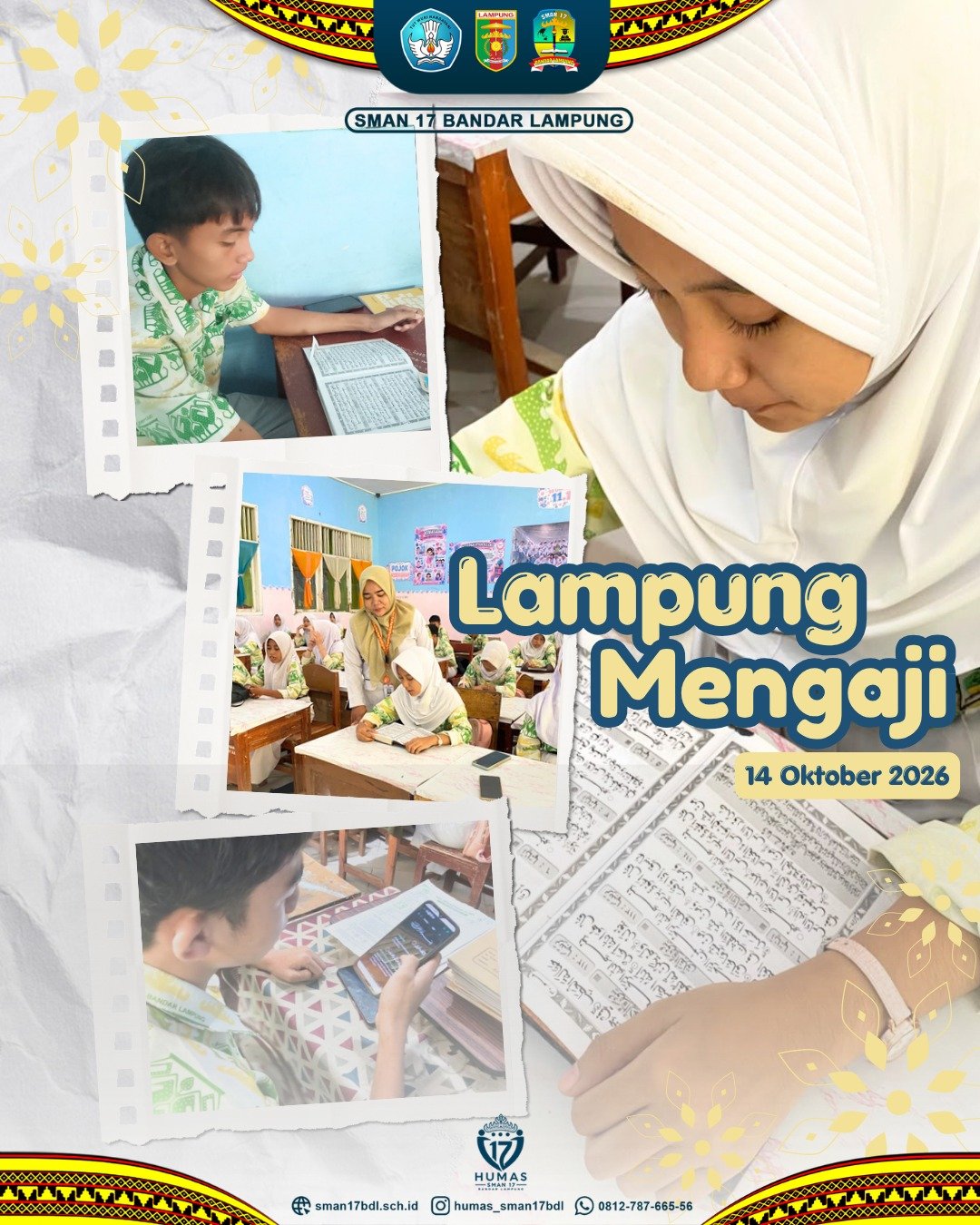 Kegiatan Lampung mengaji  SMAN 17 Bandar Lampung 14 Oktober 2026