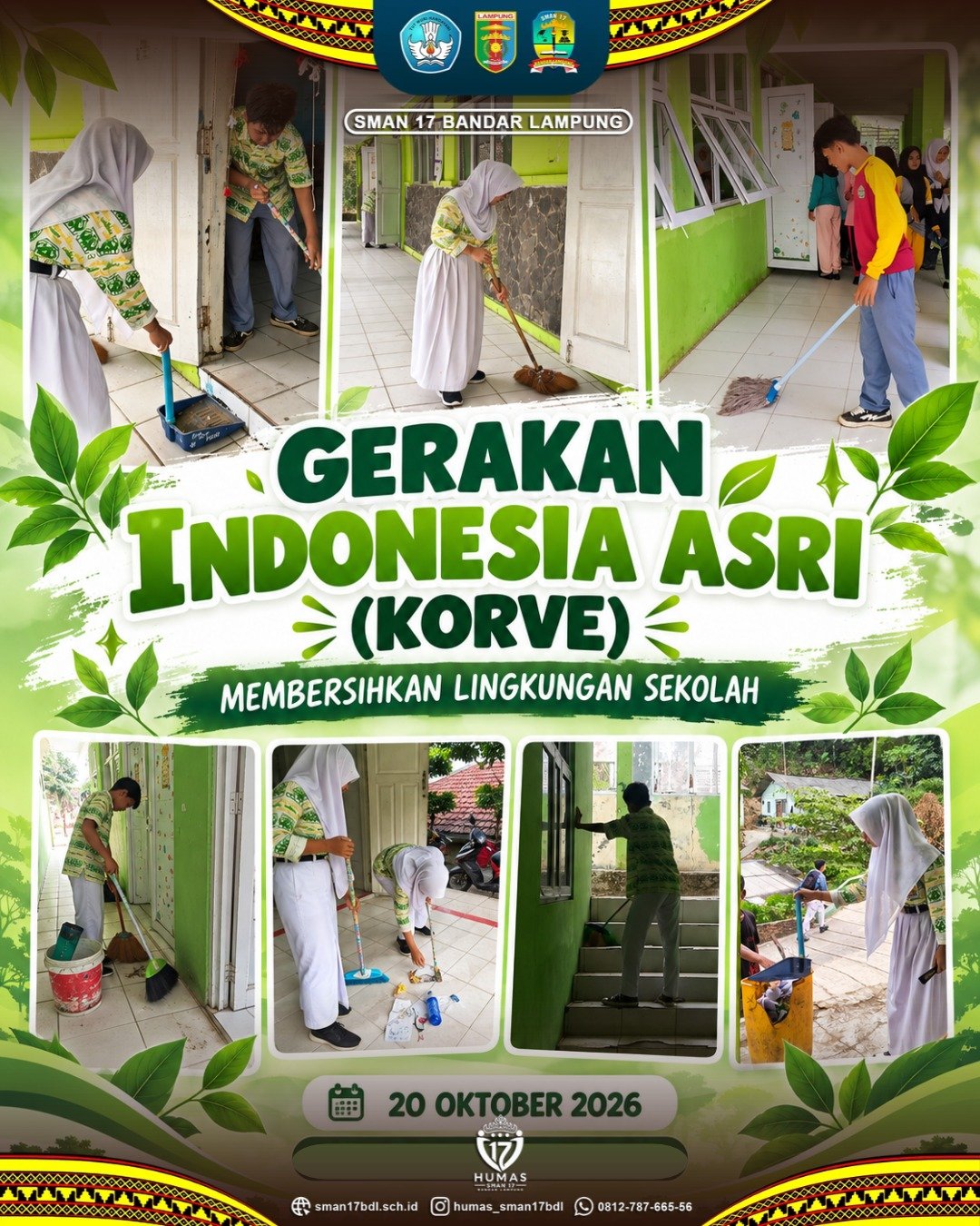 SMAN 17 Bandar Lampung Gelar Aksi Korve Bersama untuk Ciptakan Lingkungan Sekolah yang Asri