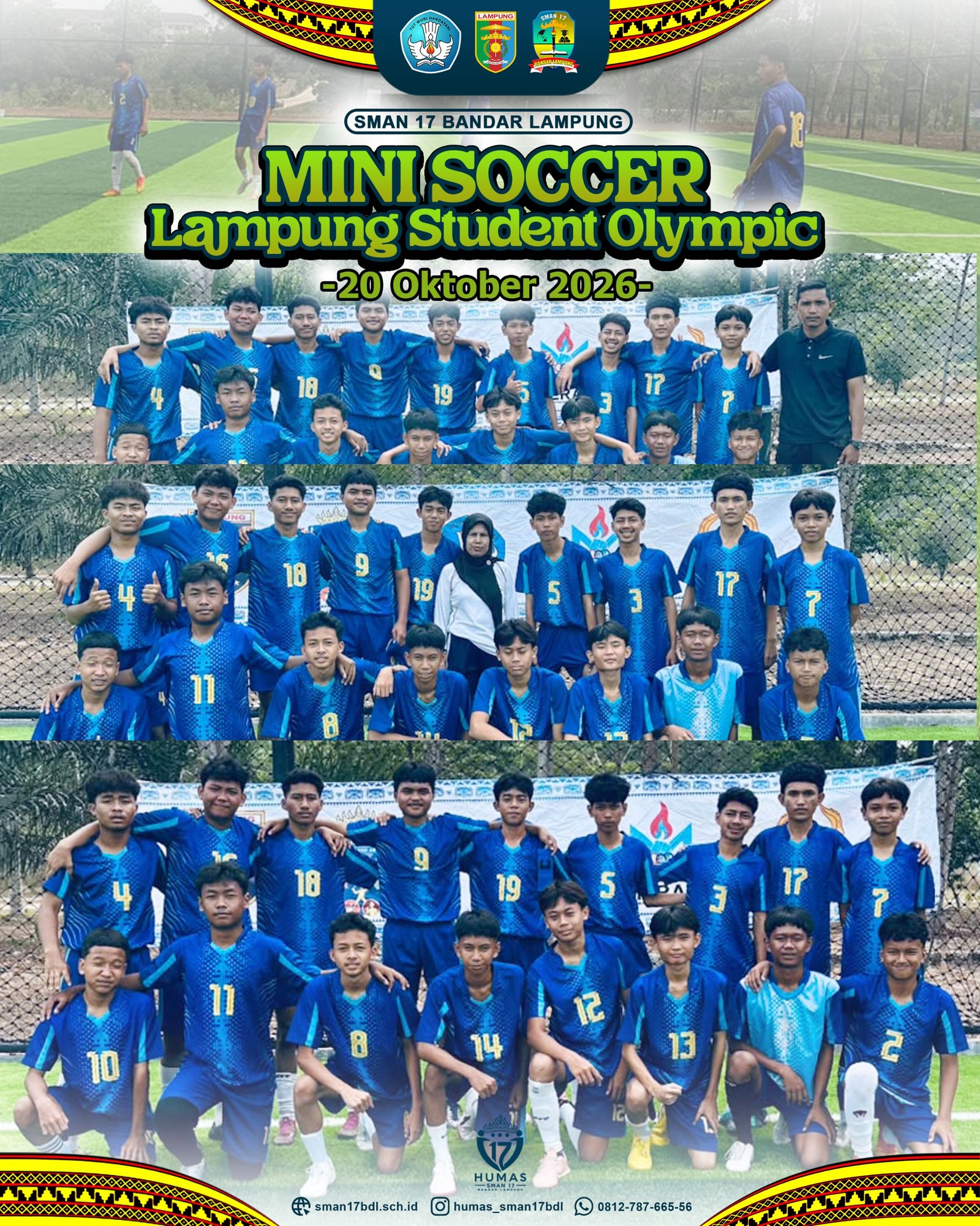 Tim Mini Soccer SMAN 17 Bandar Lampung Tampil Semangat di Ajang Lampung Student Olympic 2026